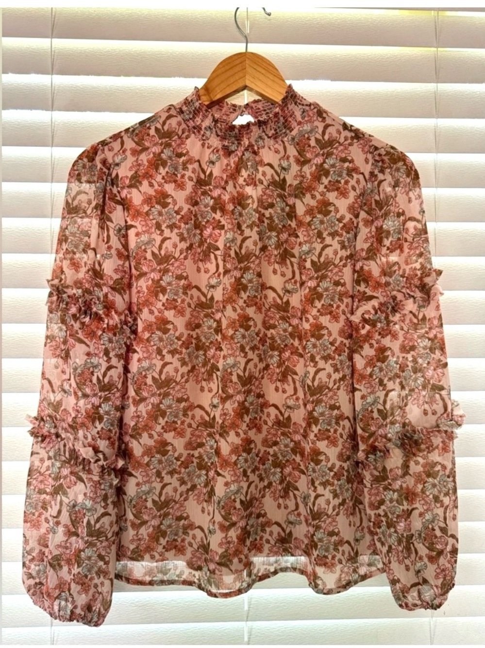 🩷Cece flower blouse ruffles